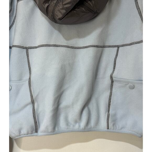 Free People Go The Distance Fleece Jacket Powder Blue Grey Size Small NWT Active - Picture 14 of 16